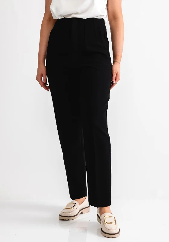 Create a timeless wardrobe with fashionable pieces   Kaffe Heila High Waist Trousers, Black