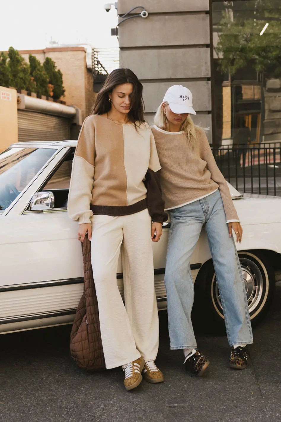 Premium quality women’s clothing at affordable prices   Abara Colorblock Sweater in Oatmeal