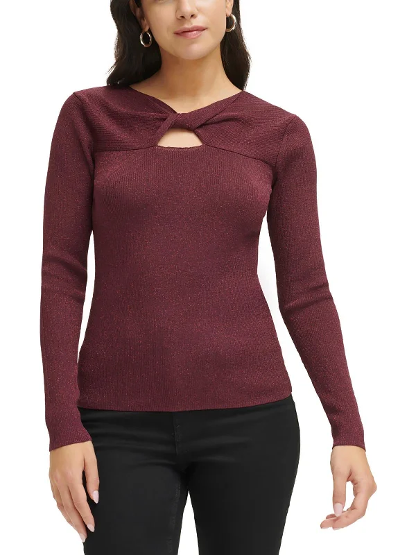 Versatile fashion for every type of woman   Womens Knit Metallic Pullover Sweater