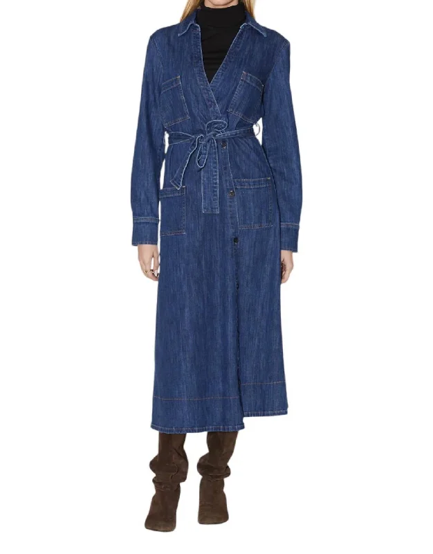 Fashion-forward styles that make a statement   Misty Denim Dress In Dark Blue