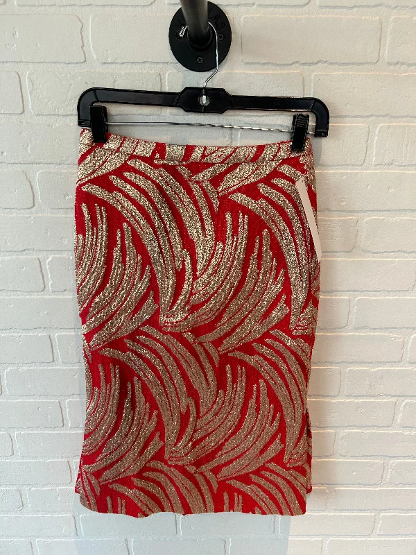 Summer-ready fashion for stylish women   Skirt Midi By J. Crew In Gold & Red, Size: 0