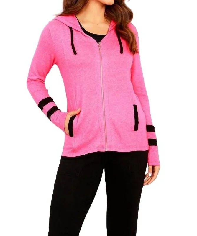 Women’s fashion that reflects your personality   Soft Stretch Sport Hoodie In Candy