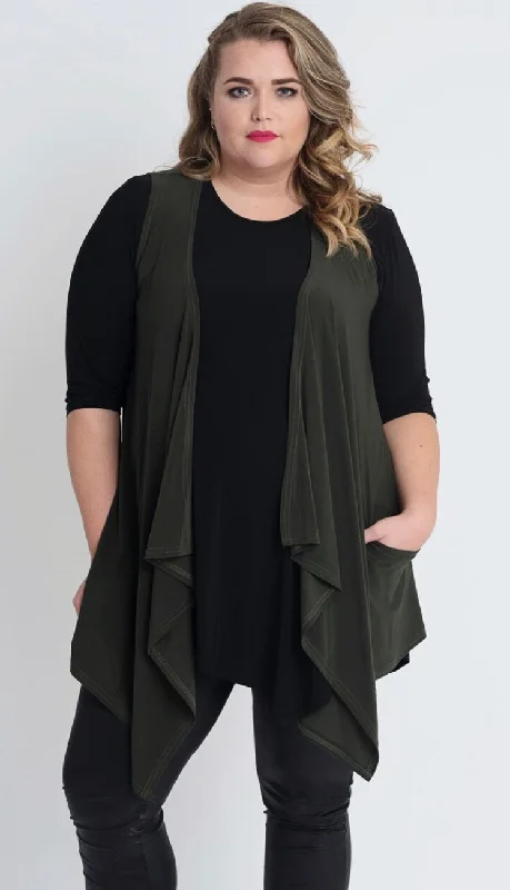Look and feel your best in our women’s wear Pocketed Waterfall Sleeveless Cardigan - 2 Colors Look and feel your best in our women’s wear Pocketed Waterfall Sleeveless Cardigan - 2 Colors